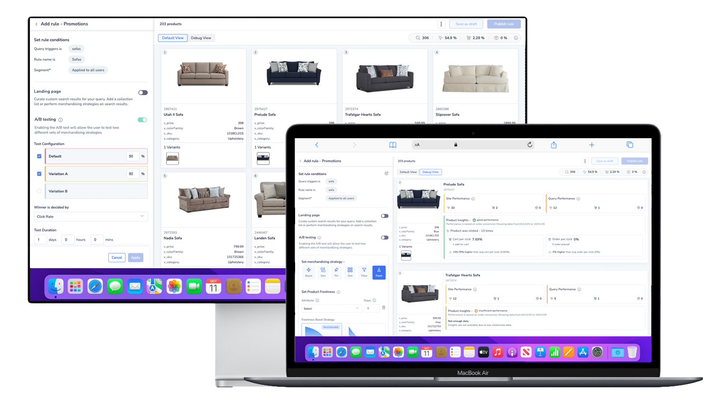 AI enhanced merchandising controls in the Blueport platform