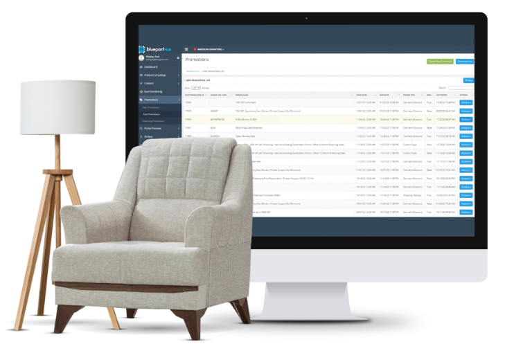 Blueport Essentials furniture website